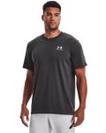 Men's Ua Logo Embroided Heavyweight Short Sleeve - Jet Gray Md