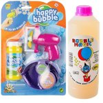 MINI Purple Bubble Gun & Bubble Liquid Refill Container 1L Combo