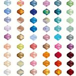 100PCS 4MM Bicone Crystal Charm Glass Loose Spacer Beads For Jewelry Making Diy Fashi Bracelet Necklace Handmade Craft Supplies