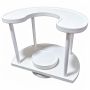 2-TIER Adjustable Spice Rack D-shape Rotating Kitchen Storage Organizer