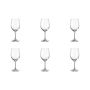 6 Pack - Crystal Glass Red Wine Glasses - Transparent