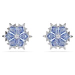SWAROVSKI Magic Stud Earrings Snowflake Blue Rhodium Plated