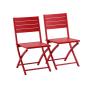 Xara II Origami Aluminium Patio Chairs Set Of 2 Red Excludes Table