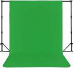 Quality Non Woven Muslin Background Backdrop - Chromakey Green 3 X 6M With Stands