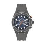Exclusive Men's Round Quartz Watch With Navy Blue Dial