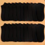 20 Pairs Solid Print Socks Soft & Lightweight Low Cut Ankle Socks Women's Stockings & Hosiery