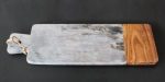 Grey Oblong Chopping Board Wood 49X15CM