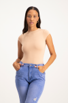Mbali High-neck Bodysuit - Nude - S