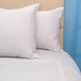 Exclusive Collection 1000 Thread Count Cotton Rich Two Line Satin Stitch DUVET COVER SET - Silver - King 230 X 220CM