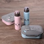 1PC Lunch Box Cartoon Elephant Pattern Sealed Bento Box With Lid Portable And Leak Proof Food Storage Container For Back To Scho