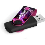 AXIS Gyro Black Flash Drive 32GB Pink