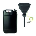 Scat Safetywasteset: Canister S60 20L With Mechanical Level Control Funnel S60 Stainless Steel Sieve