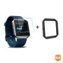 Generic Fitbit Blaze Metal Bezel Ring Black - With Glass Screen Protector