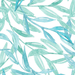 Turquoise Leaves Pvc Placemats