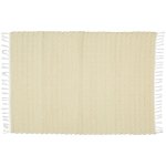 Dhurrie Twill Taupe Mat - Bedside Mat - 75 X 120 Cm