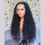 66.04 Cm Long 180% Density Kinky Curly Lace Front Wig - High Heat Resistant Soft And No Glue