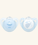 Nuk Trendline Blue Silicone Soother 6-18 Months 2'S