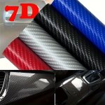 10 152CM 3.93 59.84IN 7D Car Sticker Glossy Carbon Fiber Vinyl Film Car Interior Wrap Sticker Car Home Door Decals