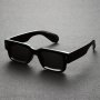 Classic Y2K Punk Black Rectangle Concave Fashion Glasses For Men Women Outdoor Party Vacation Travel Driving Supply Photo Prop