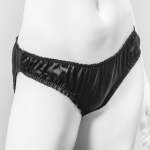 Black Satin Pinup Panty - S