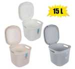 Basket Pl Drop Patt 32X30X28CM 15L Lid Marketplace Brits Bros