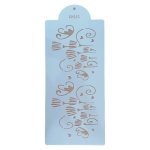 Plastic Stencil Flowers And Curls Pattern 15 X 31CM