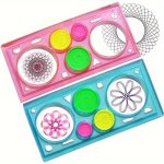 Variety Kaleidoscope Multifunctional Ruler Template Ruler Painting Straight Ruler Color Random 1 Set
