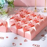 10PCS Creative Pink Pearl Butterfly Gift Box Party Gift Boxes Party Table Decoration Wedding Favors Gift Boxes Party Supplies Ea