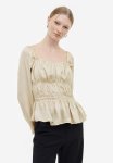 Satin Blouse - Light Beige