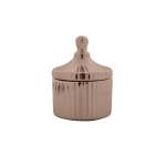 Hammered Bucket With Lid Rosegold 9X9X12CM