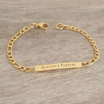 Mia Personalized Gold Stainless Steel Bracelet Size 18CM Ready In 3 Days