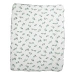 Moegs & Me 2 In 1 Moses Basket Fitted Sheet Changing Mat Cover - Sage Leaf - One Size