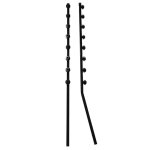 12 Wire Square Tube Bracket Black PC Angled