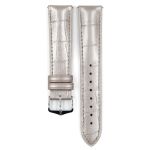 Duke Metallic Calf Watch Strap In Metallic Silver - 20MM