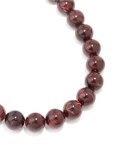 Goldair Gold Dark Red Marble Beaded Necklace