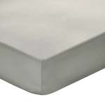 200 Thread Count 100% Cotton Percale Fitted Sheet Light Grey - King Xlxd 182X202X35CM