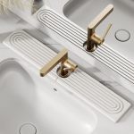 Stone Faucet Mat For Kitchen Sink Diatomite Drying Stone Tray & Sink Protector Water-absorbing Splash Guard Prevent Moisture On