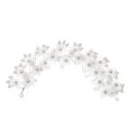 Wedding Pearl Headband Crystal Flower Headband Headpieces Sparkly Crystal