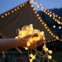 1PC Outdoor Camping String Lights LED Ball String Lights Battery Box Tent Canopy Wedding Decoration