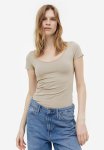 Fitted T-Shirt - Beige
