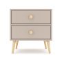 Bam Impression Two Drawer Bedside Table - Congo