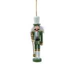White & Green Wood Nutcracker 4X3X12.5CM