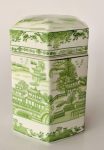 Hexagonal Lime Green Jar – Chinese Design – 28X20X18CM