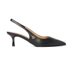 Heart Slingback Heels -black