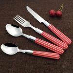 24 Piece Stainless Steel Blue Handle Cutlery - Yello