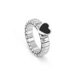Extension Ring In Stainless Steel With Coloured Heart