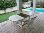 Extendable Wood Patio Table