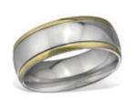 C230-C29077 - High Polish Men's Titanium Ring - Size 10