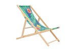 Wooden Beach Chair - Midnight Palm Pattern