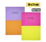 Novelty Notebook Dual Tone 14 X 21CM
